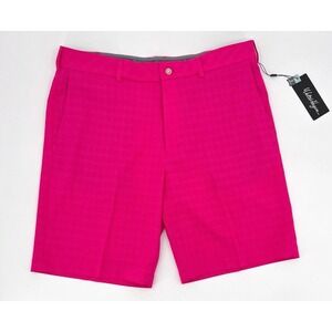NEW Walter Hagen Shorts mens 38 Pink Flat Front Stretch Perfect 11 Golf Golfer‎